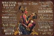 WE ARE A TEAM Retro/ Vintage Tin Metal Sign Man Cave, Wall Home Décor, Shed-Garage, and Bar