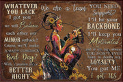 WE ARE A TEAM Retro/ Vintage Tin Metal Sign Man Cave, Wall Home Décor, Shed-Garage, and Bar