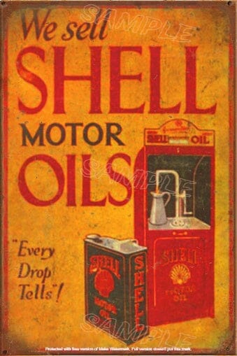 WE SELL OILS Retro/ Vintage Tin Metal Sign Man Cave, Wall Home Décor, Shed-Garage, and Bar