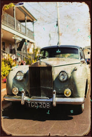 CLASSIC WEDDING CAR Rustic Look Vintage Shed-Garage and Bar Man Cave Tin Metal Sign