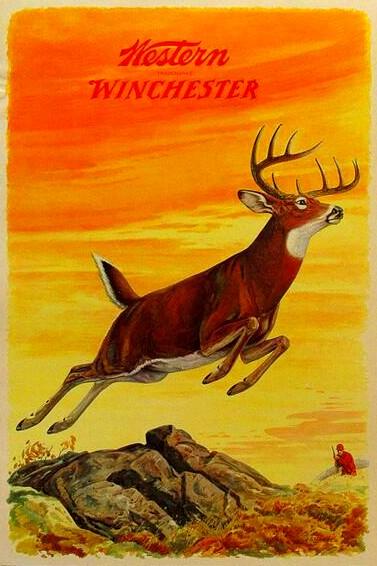 WINCHESTER DEER HUNTING Novelty Retro/ Vintage Tin Metal Sign Man Cave, Wall Home Decor, Shed-Garage, and Bar