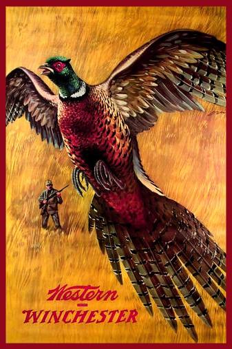 WINCHESTER PHEASANT HUNTING Novelty Retro/ Vintage Tin Metal Sign Man Cave, Wall Home Decor, Shed-Garage, and Bar