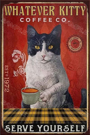 WHATEVER KITTY Retro/ Vintage Tin Metal Sign Man Cave, Wall Home Décor, Shed-Garage, and Bar