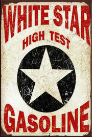 WHITE STAR Retro/ Vintage Tin Metal Sign Man Cave, Wall Home Décor, Shed-Garage, and Bar