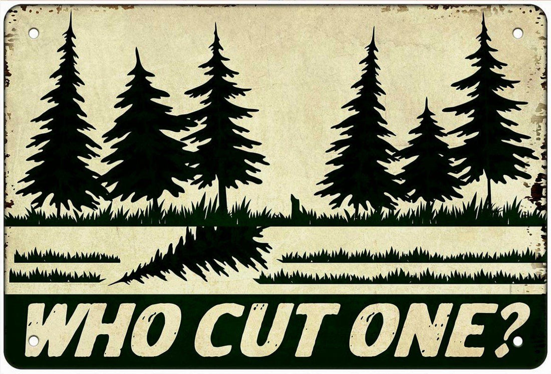 WHO CUT ONE? Retro/ Vintage Tin Metal Sign Man Cave, Wall Home Decor, Shed-Garage, and Bar