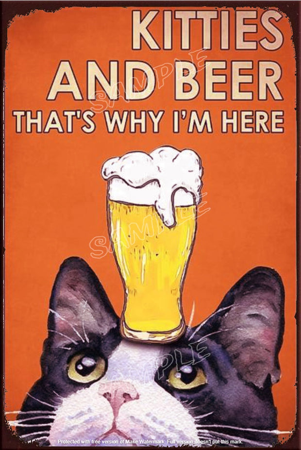 WHY I'M HERE Retro/ Vintage Tin Metal Sign Man Cave, Wall Home Décor, Shed-Garage, and Bar