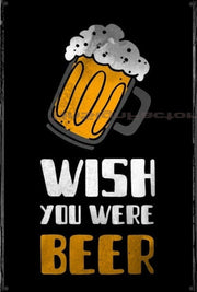 WISH YOU WERE BEER Retro/Vintage Garage Home Garage Wall Décor Café Resto Bar Tin Metal Sign