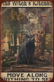 WITCH'S KITCHEN Retro/ Vintage Tin Metal Sign Man Cave, Wall Home Décor, Shed-Garage, and Bar