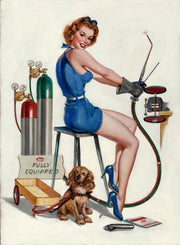 SEXY WOMAN ON CRAFT Funny Tin Metal Sign | Free Postage