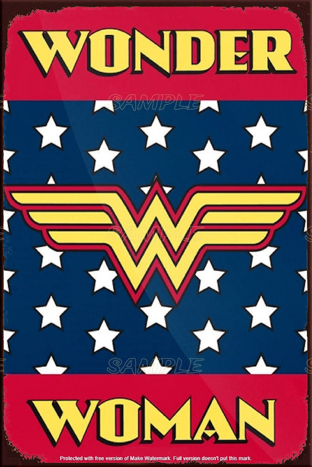 WONDER STAR Retro/ Vintage Tin Metal Sign Man Cave, Wall Home Décor, Shed-Garage, and Bar