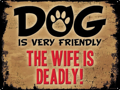 Beware Of The Wife! Tin Sign 40.7x30.5cm free postage - TinSignFactoryAustralia