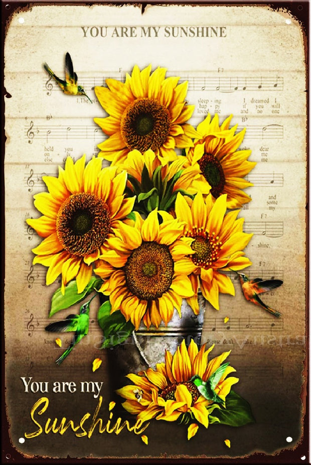YOU ARE MY SUNSHINE Vintage Retro Rustic Wall Décor Plaques Man Cave Metal Sign